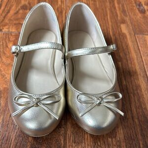 Gold Mary Jane Kids Shoes